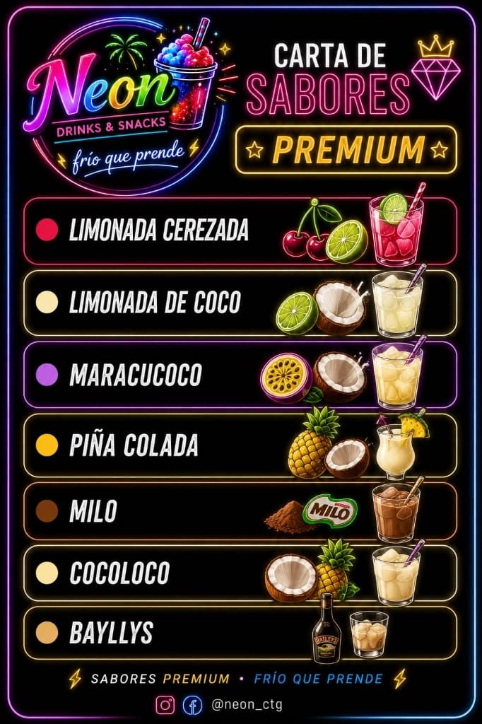 Carta de Sabores Premium